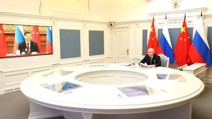 Путин и Си Цзиньпин провели переговоры в формате видеоконференции Путин и Си Цзиньпин провели переговоры в формате видеоконференции